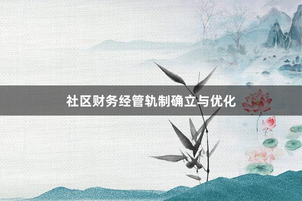 社区财务经管轨制确立与优化
